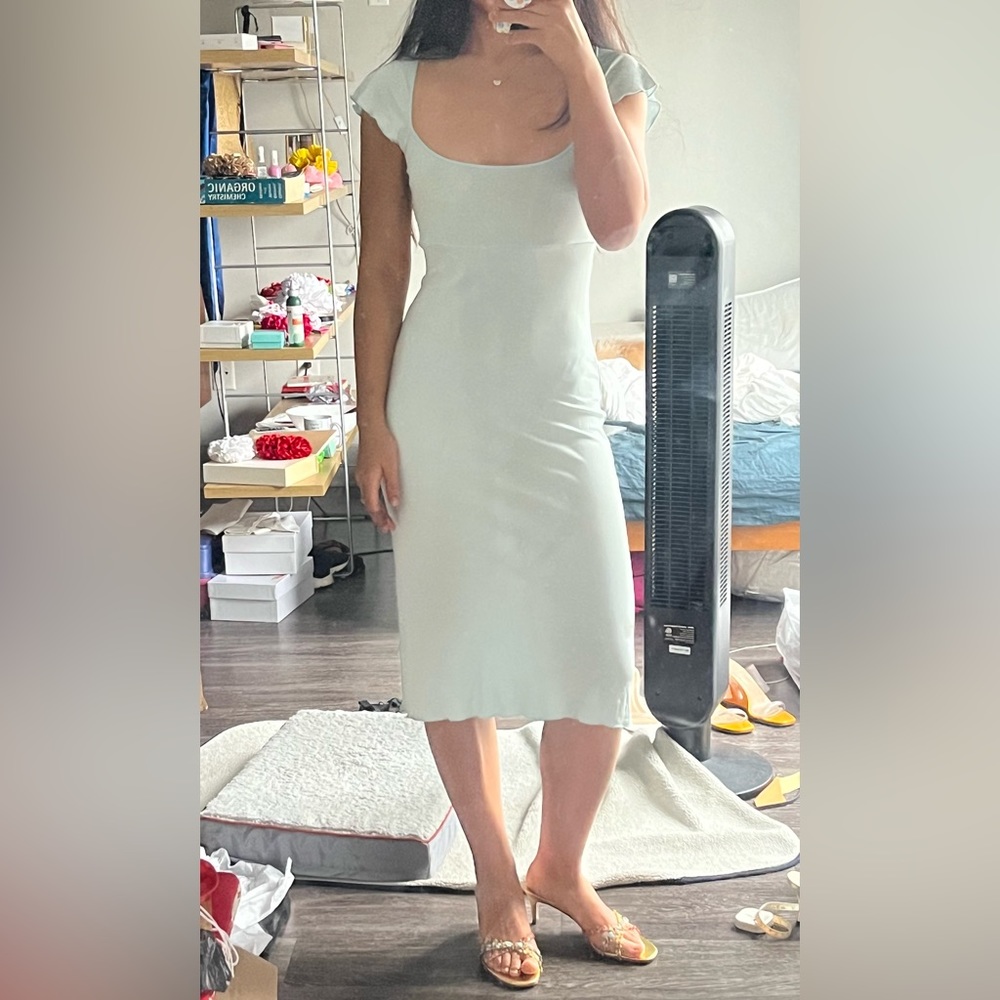 SOLDSOLDSOLD Moschino mint slinky dress open back it38 XS S